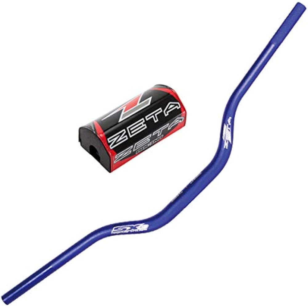 ZETA SX3 handlebar φ28.6mm MX-123 Bar end cap and bar pad included Blue