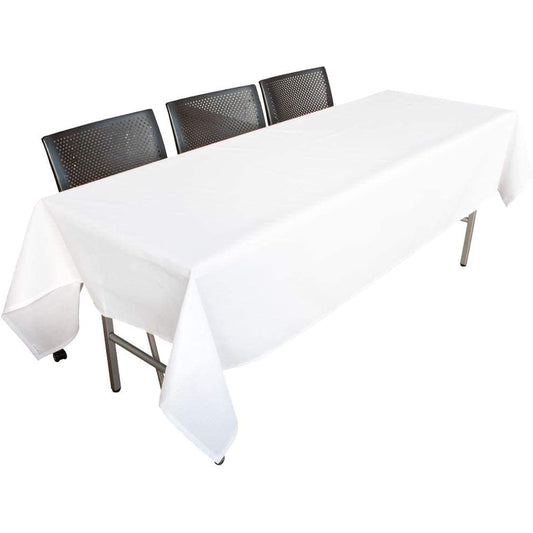 Tablecloth for long desk [Set of 2] (Made in Japan / 120 x 240cm) Water repellent treated (white / plain) Conference table (also for events and exhibitions) White rectangular