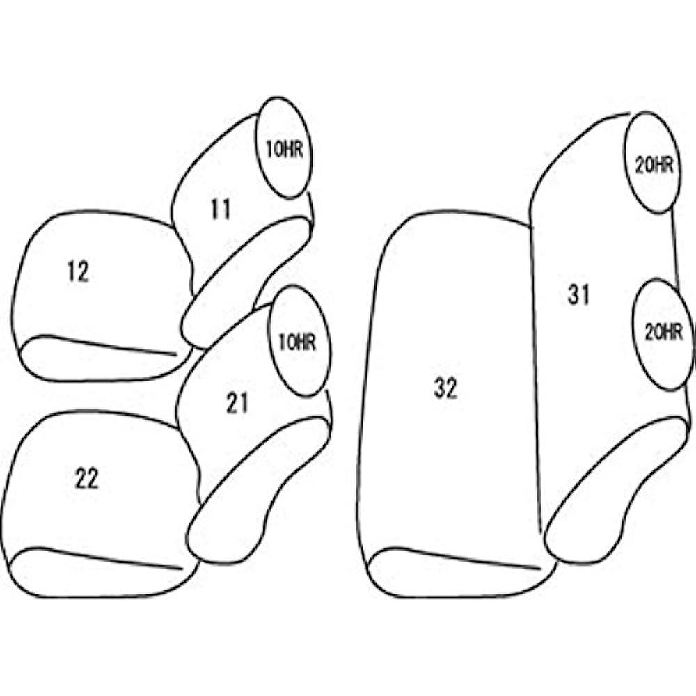 Clazzio Seat Cover Hiace/Regius Ace Van Clazzio Neo Black ET-1172 [13PTB1172K]