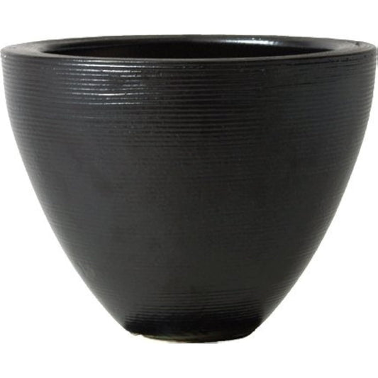 Plus Garden Flower Pot Cover Nest Middle Φ390mm No Bottom Hole Black Shigaraki Ware 401-02