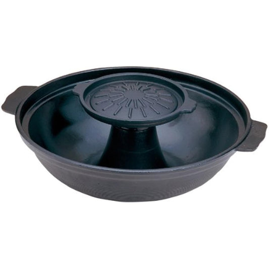 Aluminum grilled shabu pot