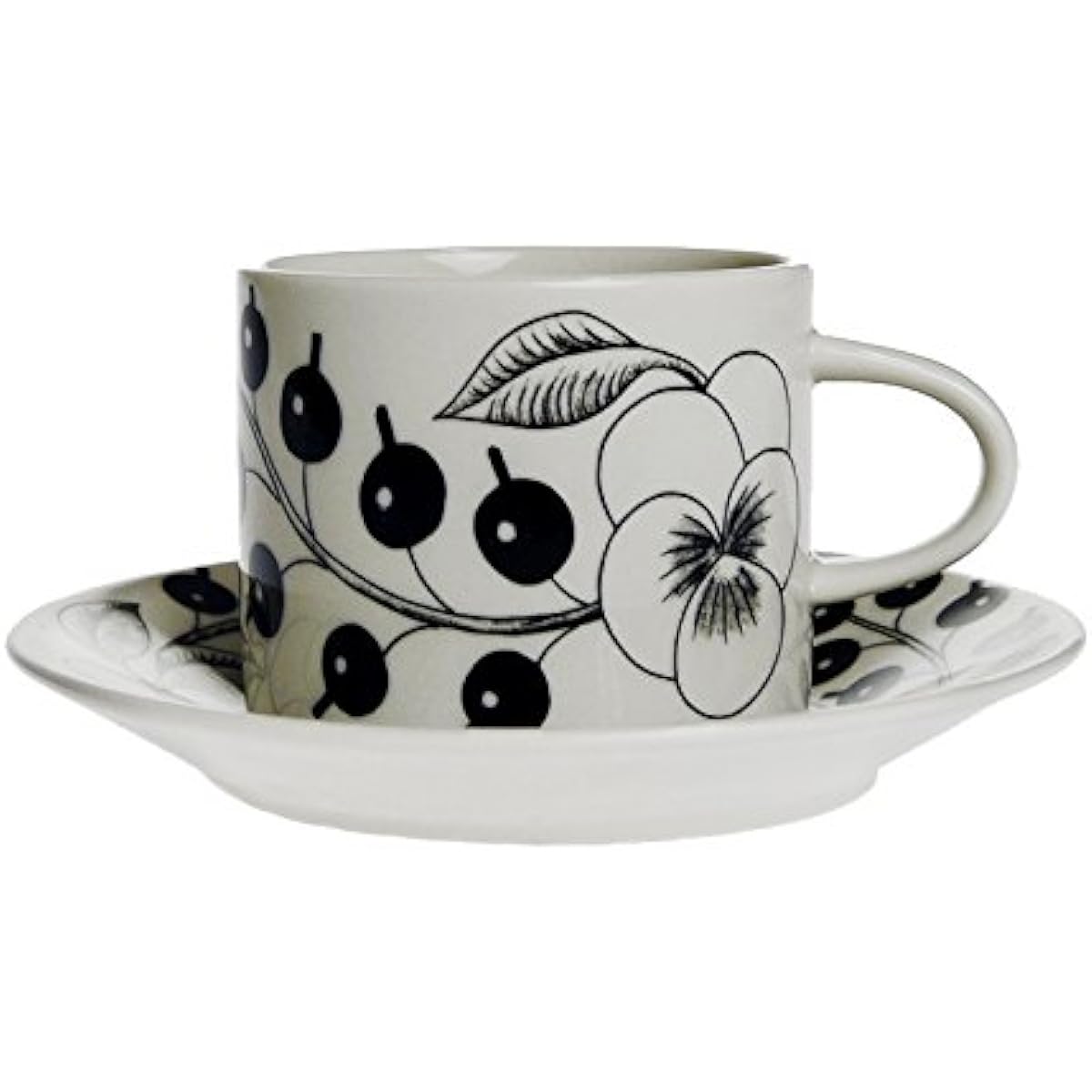 Arabia Paratissi Black Coffee Cup & Saucer 0.18L [Parallel Import] 006674/006675