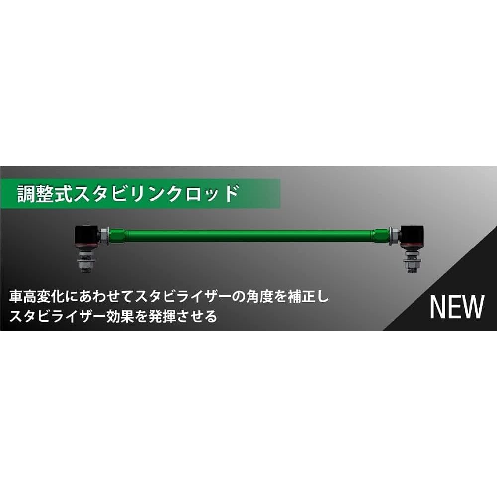 TEIN [Adjustable stabilizer link rod] ADJUSTABLE SWAY BAR LINK ROD SPS23-R5908 Green