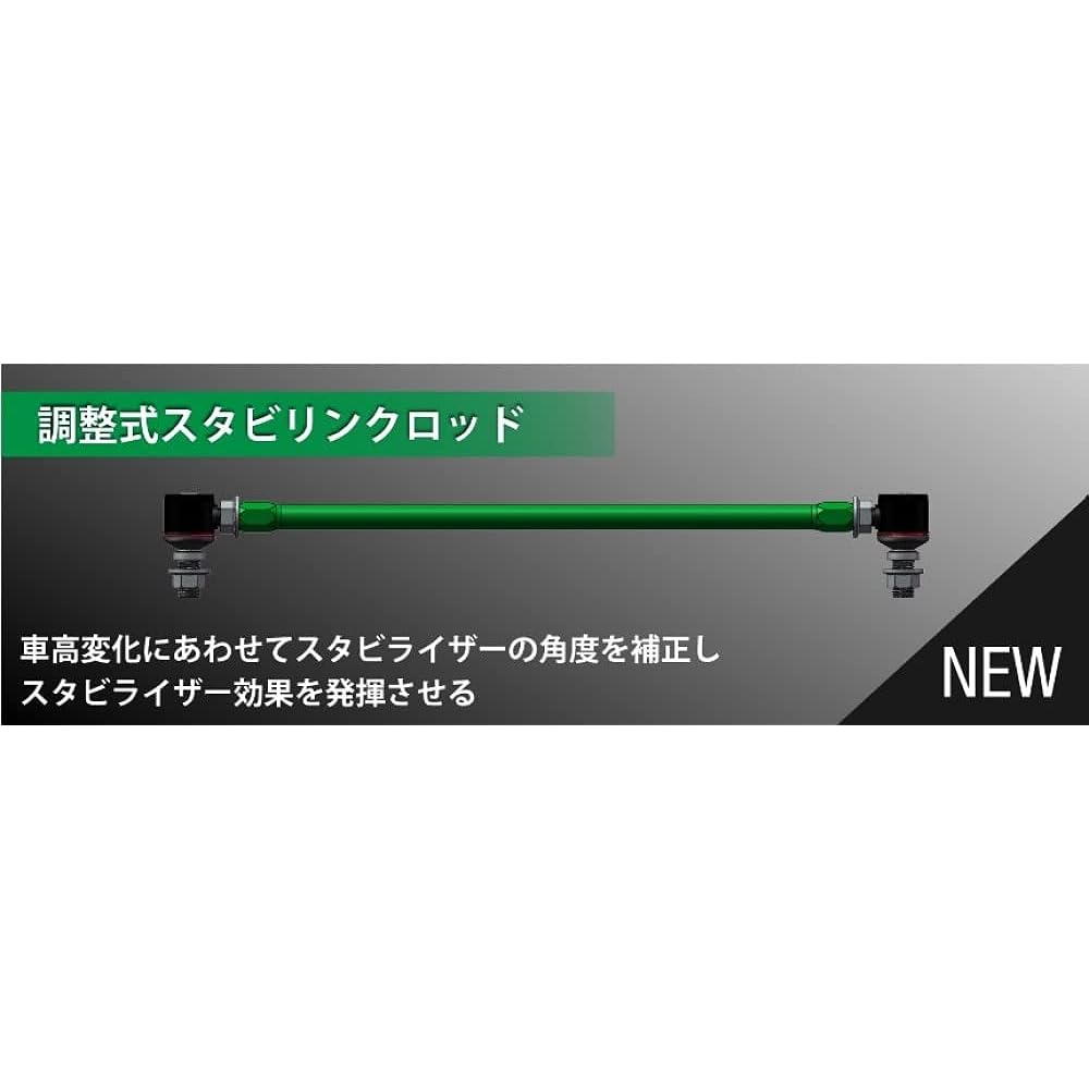 TEIN [Adjustable stabilizer link rod] ADJUSTABLE SWAY BAR LINK ROD SPS23-R5907 Green