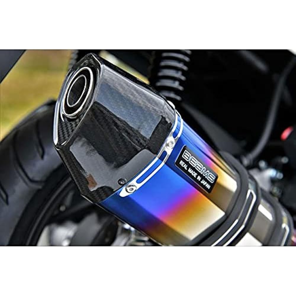 BEAMS Bike Muffler PCX160 21~2BK-KF47 CORSA-EVO2 Heat Titanium Silencer JMCA G196-65-001