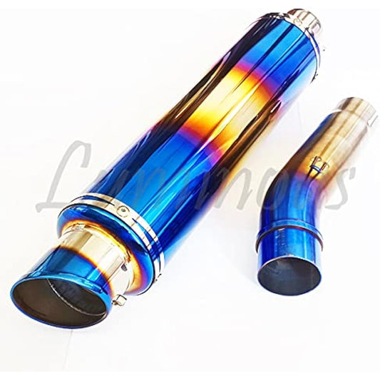 CB400SF Revo NC42 Super Four CB400SB Bol d'Or General Purpose Genuine Exhaust Pipe Compatible Titanium Baked Style with Intermediate Pipe Slip-on Muffler Silencer Long