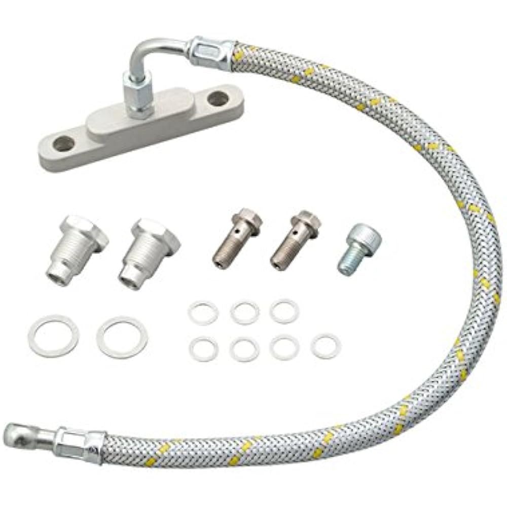 Daytona KEDO Motorcycle Twin Oil Line SR400/500 (78-21) Lace Mesh Hose 93266