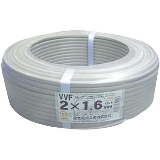 Fuji Electric Cable Industry Low Voltage Distribution Cable VV-F 1.6mm×2c (Gray) 100M roll