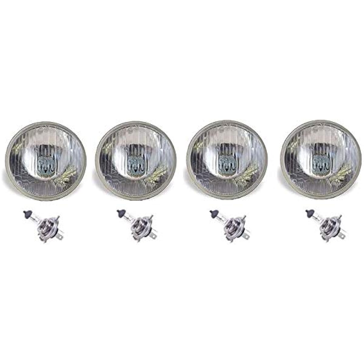 Octane Lighting 5-3/4 inch halogen semi-shielded beam headlight conversion Headlamp 60/55W H4 Light bulb