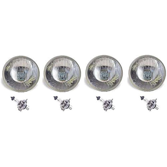 Octane Lighting 5-3/4 inch halogen semi-shielded beam headlight conversion Headlamp 60/55W H4 Light bulb