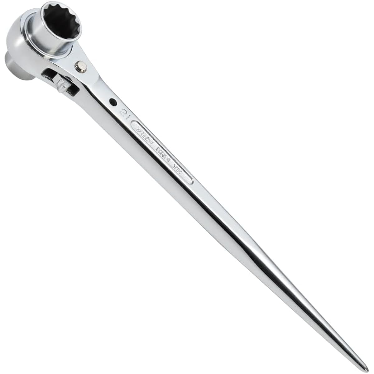 Top Industry (TOP) Ratchet Wrench Tough Gacha Shining 19x24mm KRMS-19x24 Fully Polished Specification Extra Thick Shino Reinforced Pin Tsubame Sanjo Made in Japan