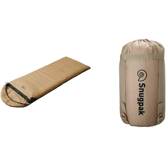 Snugpak Sleeping Bag Base Camp Sleep System Desert Tan/Olive Suitable for All Seasons [Comfortable Temperature 3°C to -12°C] (Japanese Genuine Product)