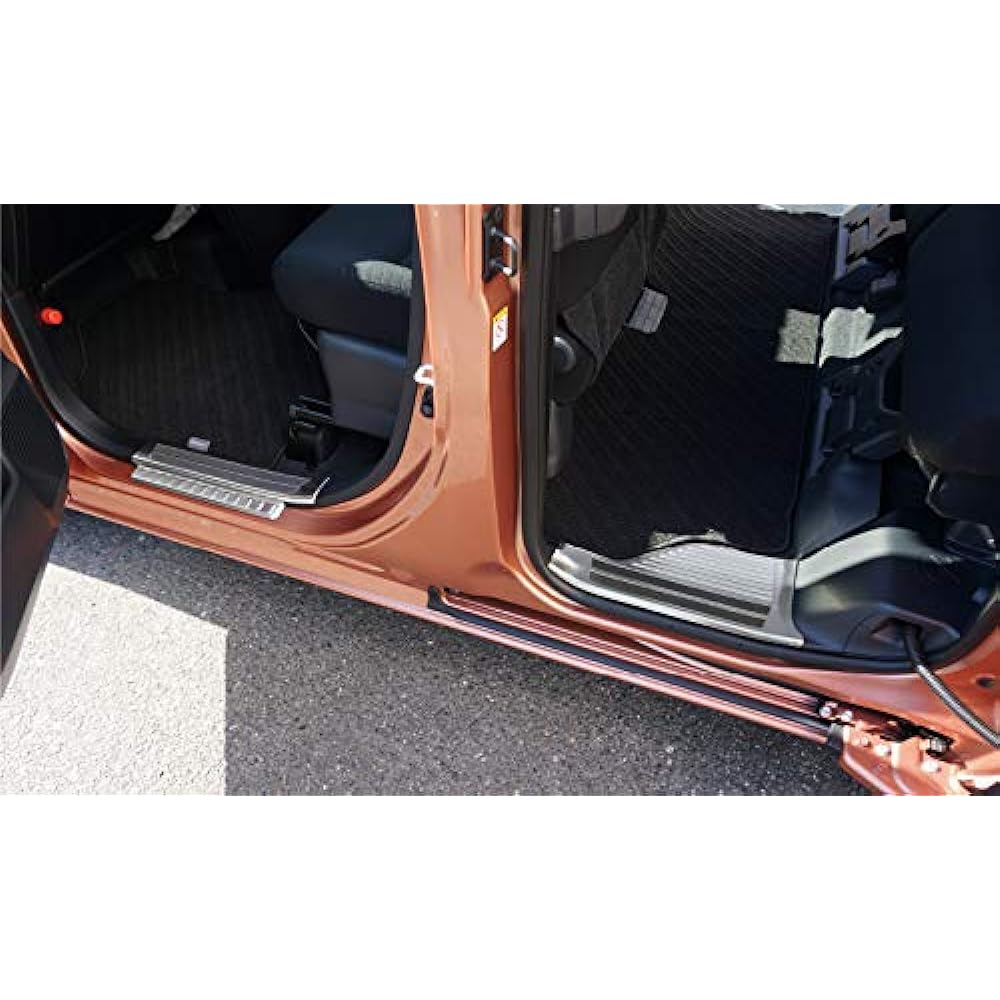 Samurai Produce Toyota Rumi Daihatsu Tall Side Step Scuff Plate Front Rear Set 4P Silver Hairline