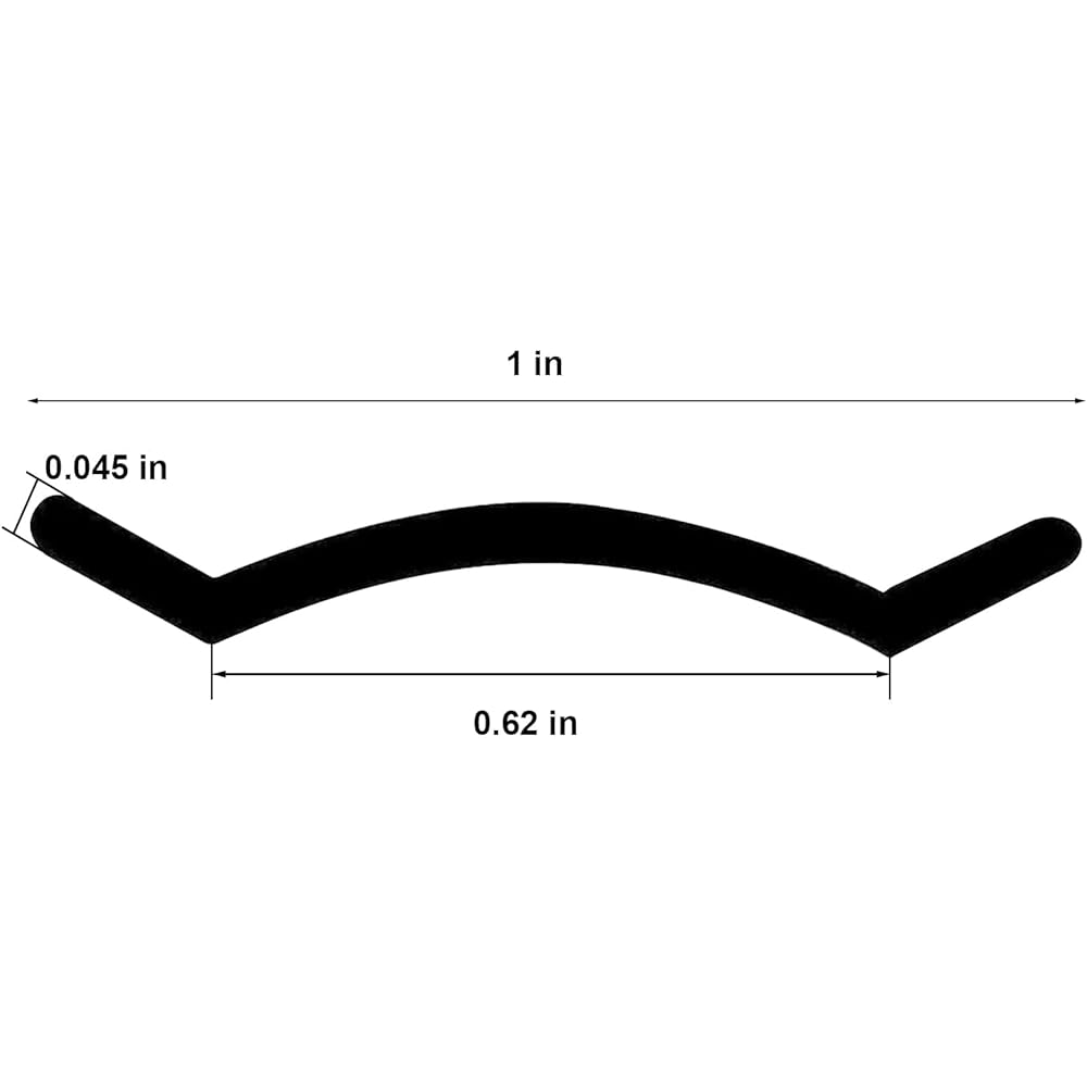 1 inch Black Vinyl Trim Molding Screw Cover RV Boat Camper Traveler (25 feet)