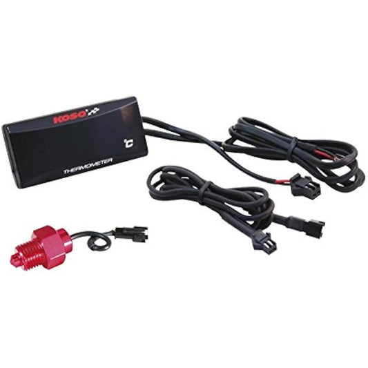 KOSO LED oil temperature gauge (red luminescence) M18 x P1.5 sensor included ZRX1200 Daeg/ZRX1200/ZRX1100/ZZR1100/Zephyr 1100/GPZ1100/ZX-10/GPZ900R/GPZ750R/ZRX400/Ninja 250R