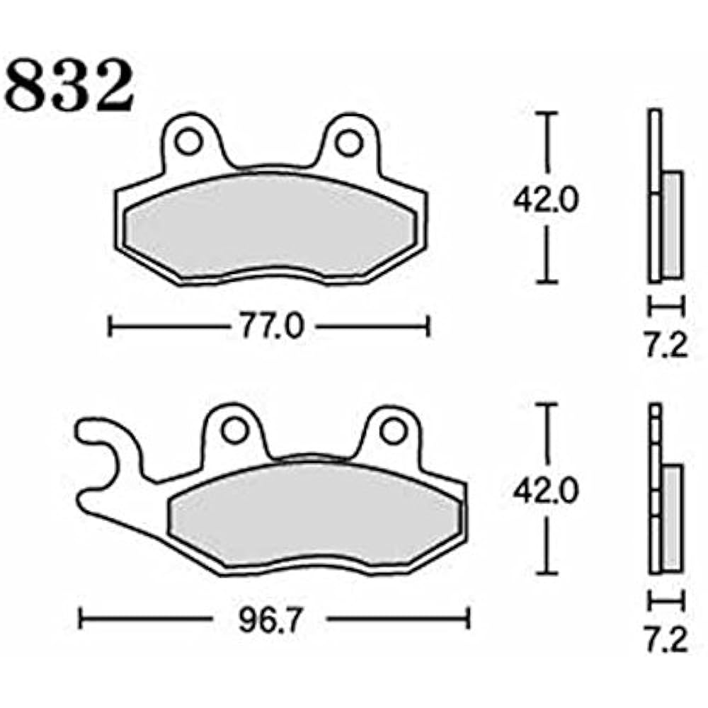RK Brake Pad Mega Alloy YAMAHA:TT250R/Raid (Front) etc. Motorcycle Motorcycle 2 Wheel 832MA-X