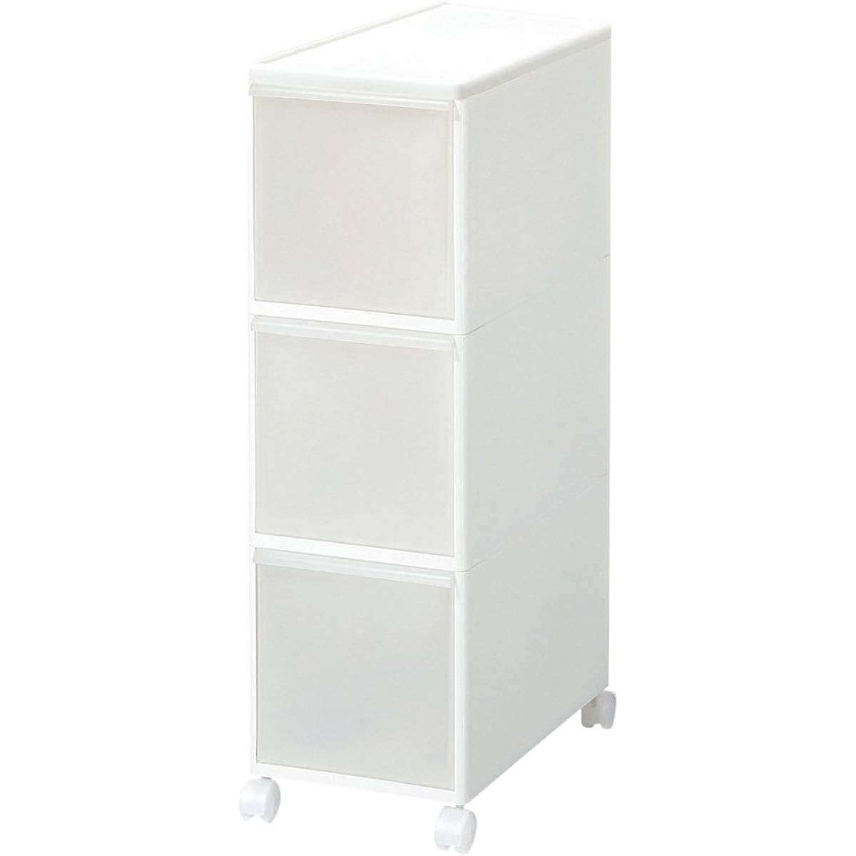 Like-it Kitchen Storage Slim Storage Midi Stocker White 3 Tiers with Casters Made in Japan MS-30 Dead Space Storage Utilizing Gap Retort Food Storage Retort Curry Disaster Prevention Food Stock