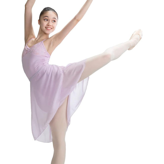 [Sayori] Elegant and cute lace ballet leotard, light purple, ballet practice wear, ballet leotard for children to adults [Chest lace/ribbon passé] Made in Japan, 3 years warranty, kids, juniors, ballet leotard