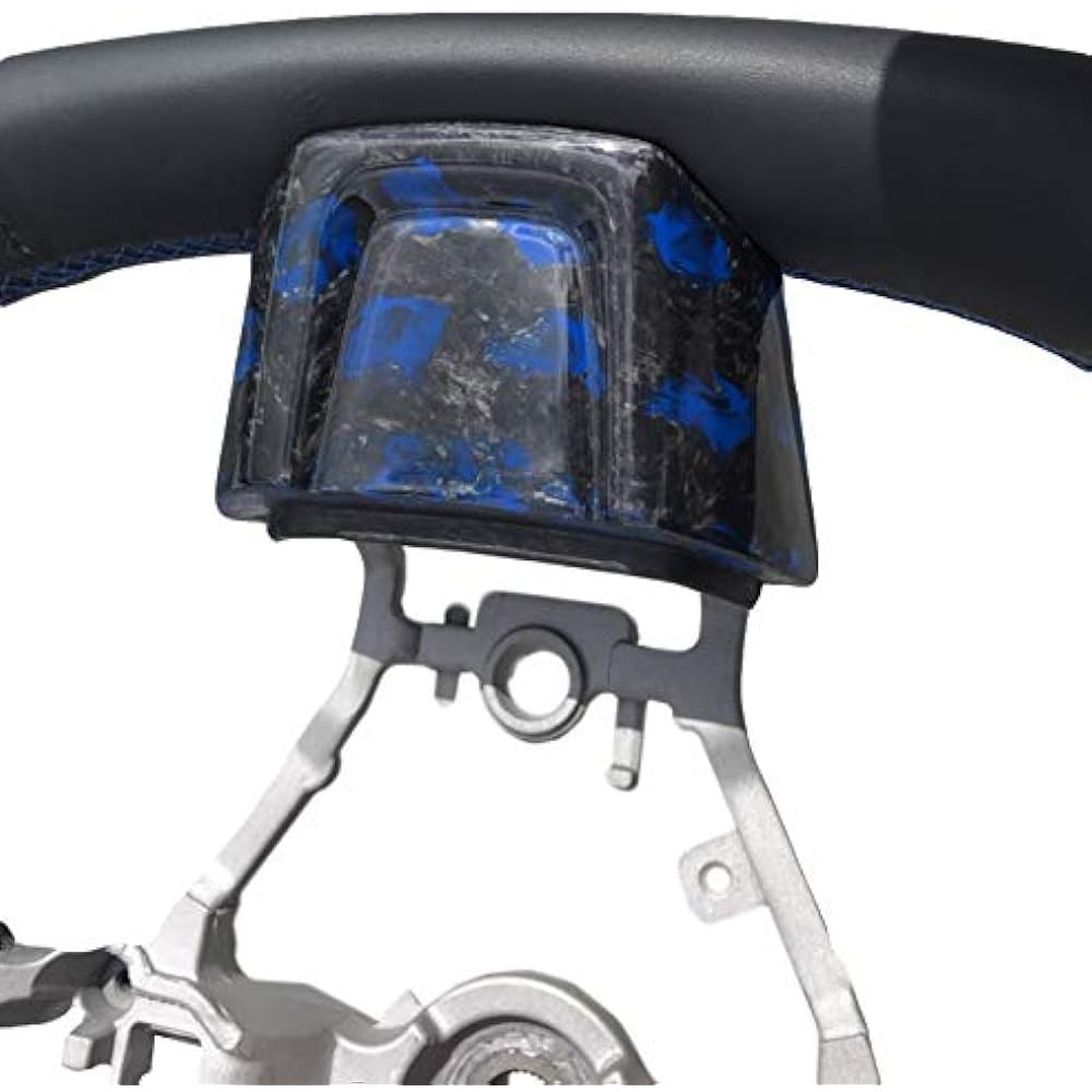 GOGOCARBON Steering Wheel Cover, Cap, Steering Wheel Cover, Black Indigo Forged Carbon (FC), Subaru WRX STI VAB/WRX S4 VAG 2015-2020 Sedan Replacement Cover, Lightweight, Strong UV Clear Coating, Interior, Color and Pattern of Each Product May Vary