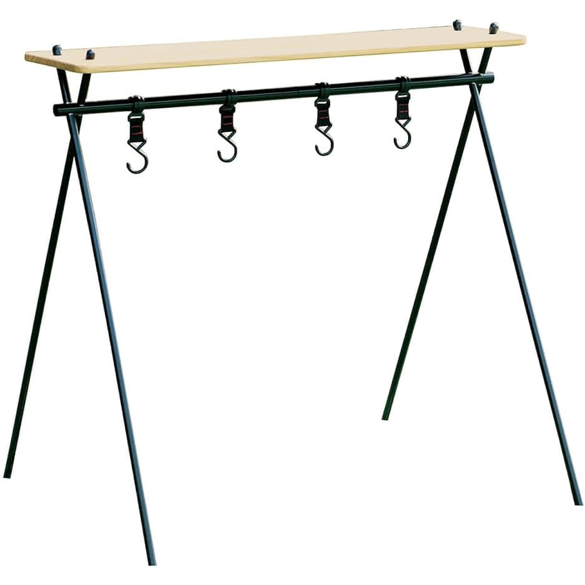 [Campers Collection Yamazen] Outdoor hanger rack with shelf OHRT-68(BK)