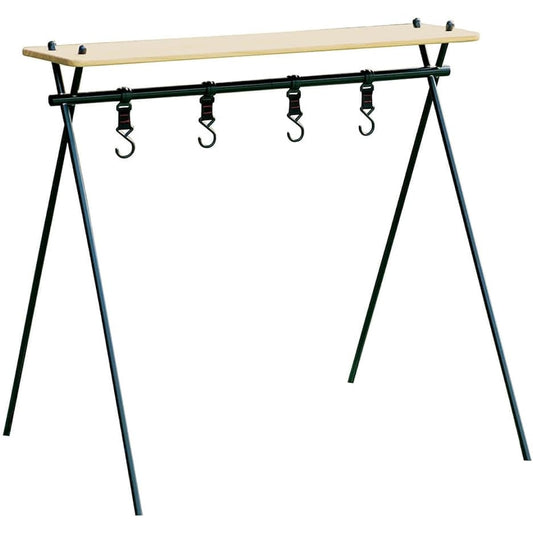 [Campers Collection Yamazen] Outdoor hanger rack with shelf OHRT-68(BK)