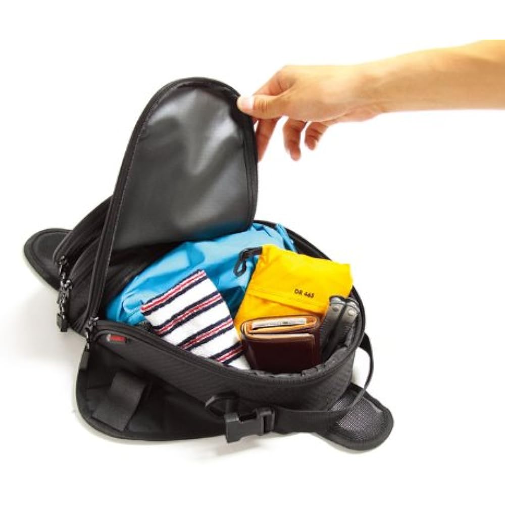 DEGNER Tank Bag Magnetic Polyester/PVC (Synthetic Leather) 31x18x10cm Black NB-5A