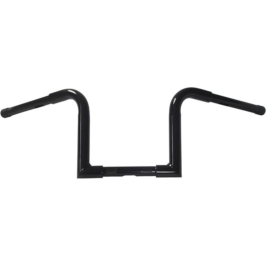 10" Rise 1-1/4" Handlebar Fat Ape Hanger Harley Sportster 883 1200 Softail Dyna Touring Chopper Chubby Custom (Gloss Black)
