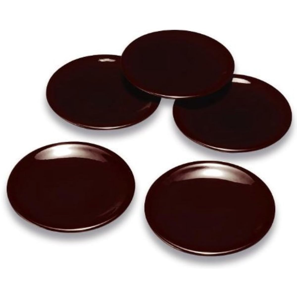 Yamaga Lacquerware Store Plate Plate Tame-lacquered 5 Piece Set Plate Tray Made in Japan Domestic Kishu Lacquerware Purple Brown