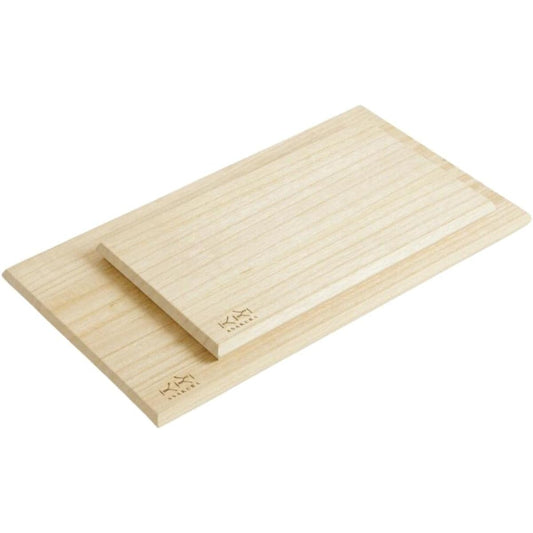 Set of 2 paulownia cutting boards made by traditional craftsmen, M size + S size, made in Japan