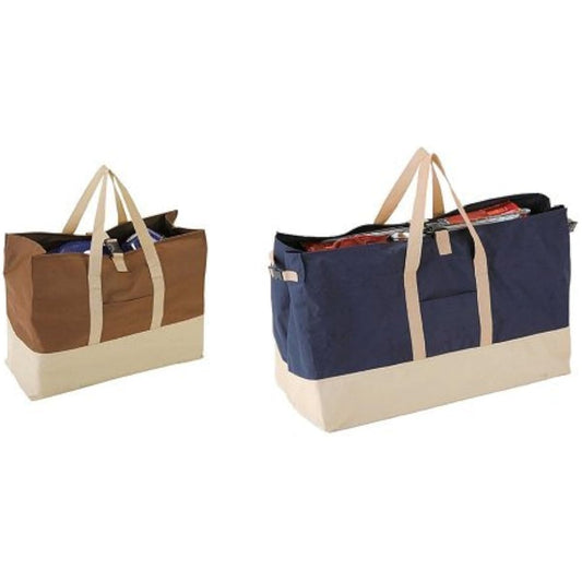 [Recommended set] Captain Stag Large Storage Tote Bag M Brown 1 piece + Captain Stag Large Storage Tote Bag L Navy 1 piece