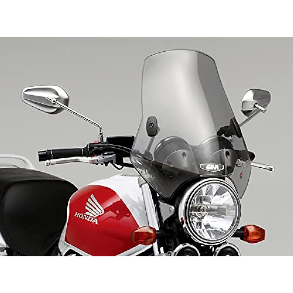 GIVI Motorcycle Screen General Purpose (Bar Handle Clamp) Semi-Smoke A660 Medium Windscreen 93957