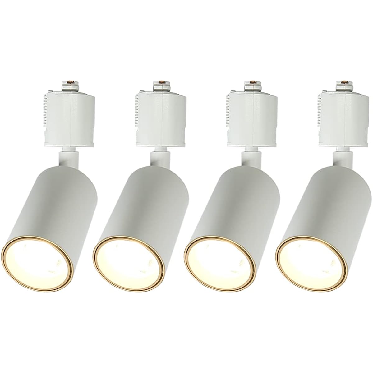 Spotlight for integrated duct rail, LED integrated lighting, 60W type equivalent, spotlight for lighting rail, interior lighting, easy to install, lighting fixture, indoor lighting, no bulb required (4SET-6000K, white)