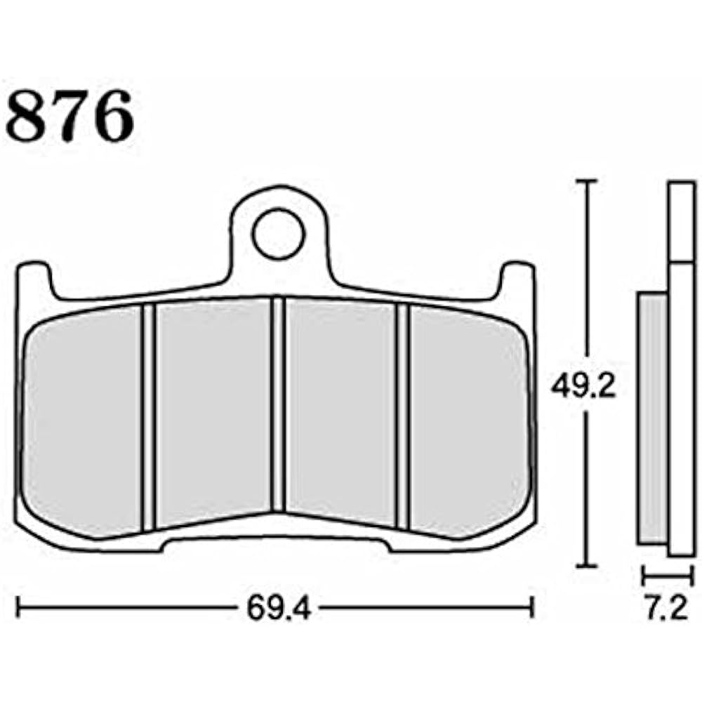 RK Brake Pad Mega Alloy KAWASAKI:Z1000 '03/'04 [Nissin 4P] (Front) etc. Motorcycles Motorcycles 876MA-X