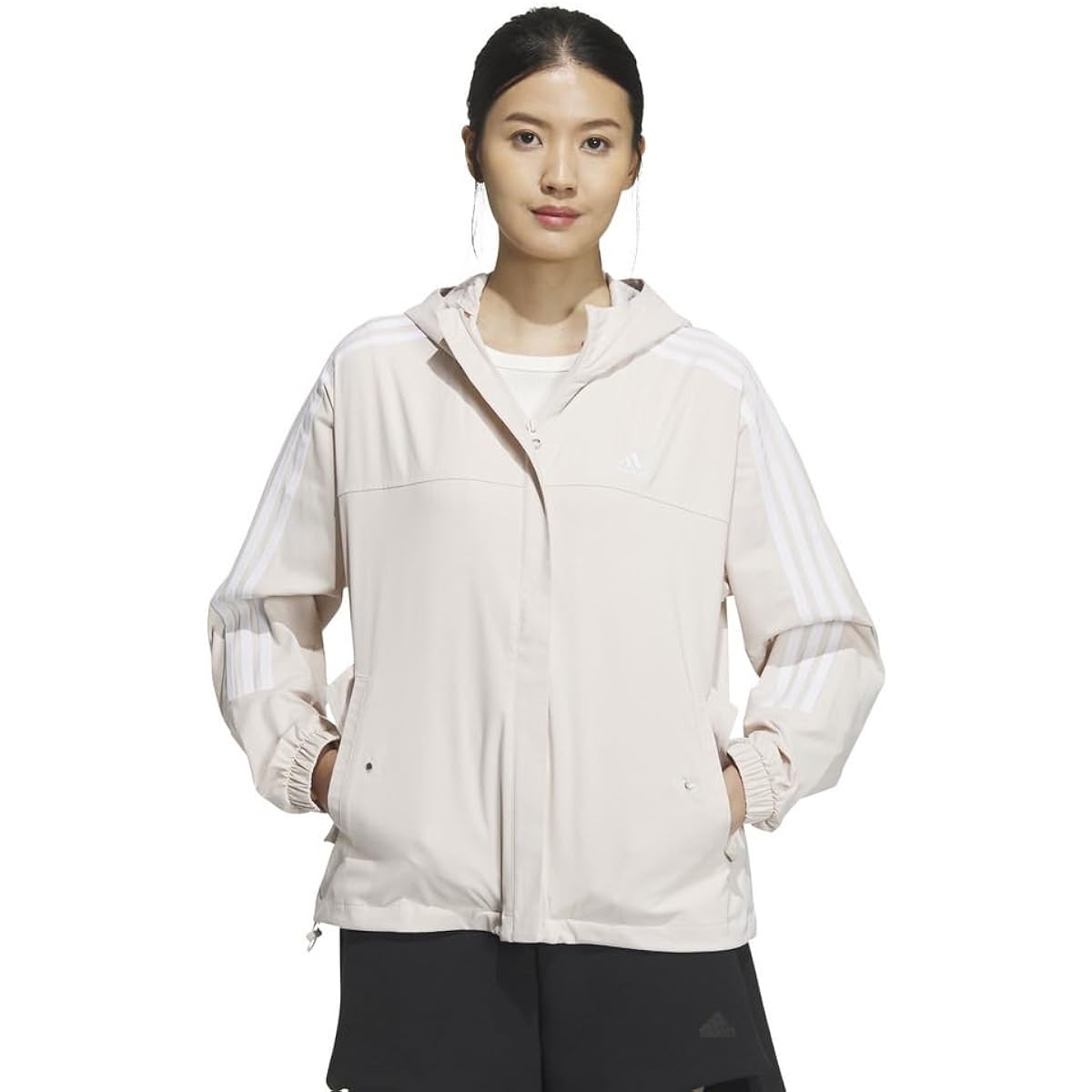 Adidas JSY08 Women's Parka Seasonal Sportswear Loose Fit Denim Look Cross Jacket