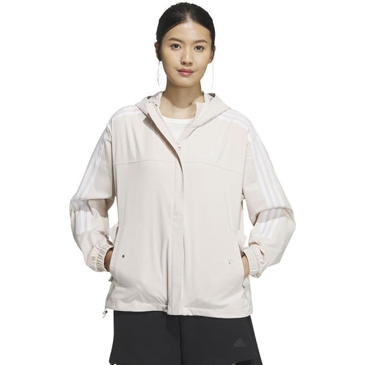 Adidas JSY08 Women's Parka Seasonal Sportswear Loose Fit Denim Look Cross Jacket