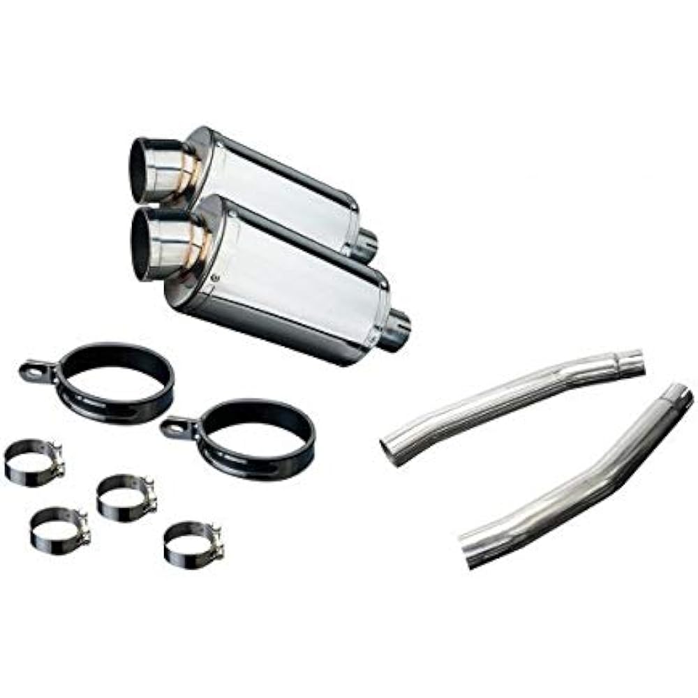 DELKEVIC Slip-on Stainless Oval Muffler SUZUKI GSX1300R HAYABUSA 2008-2017 225mm KIT2585