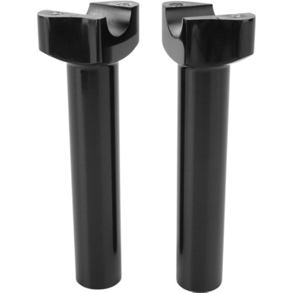 Drag Specialties Forged Aluminum Harley Handlebar Riser Straight Type 1.7 inch (43mm) Black P-0602-0403