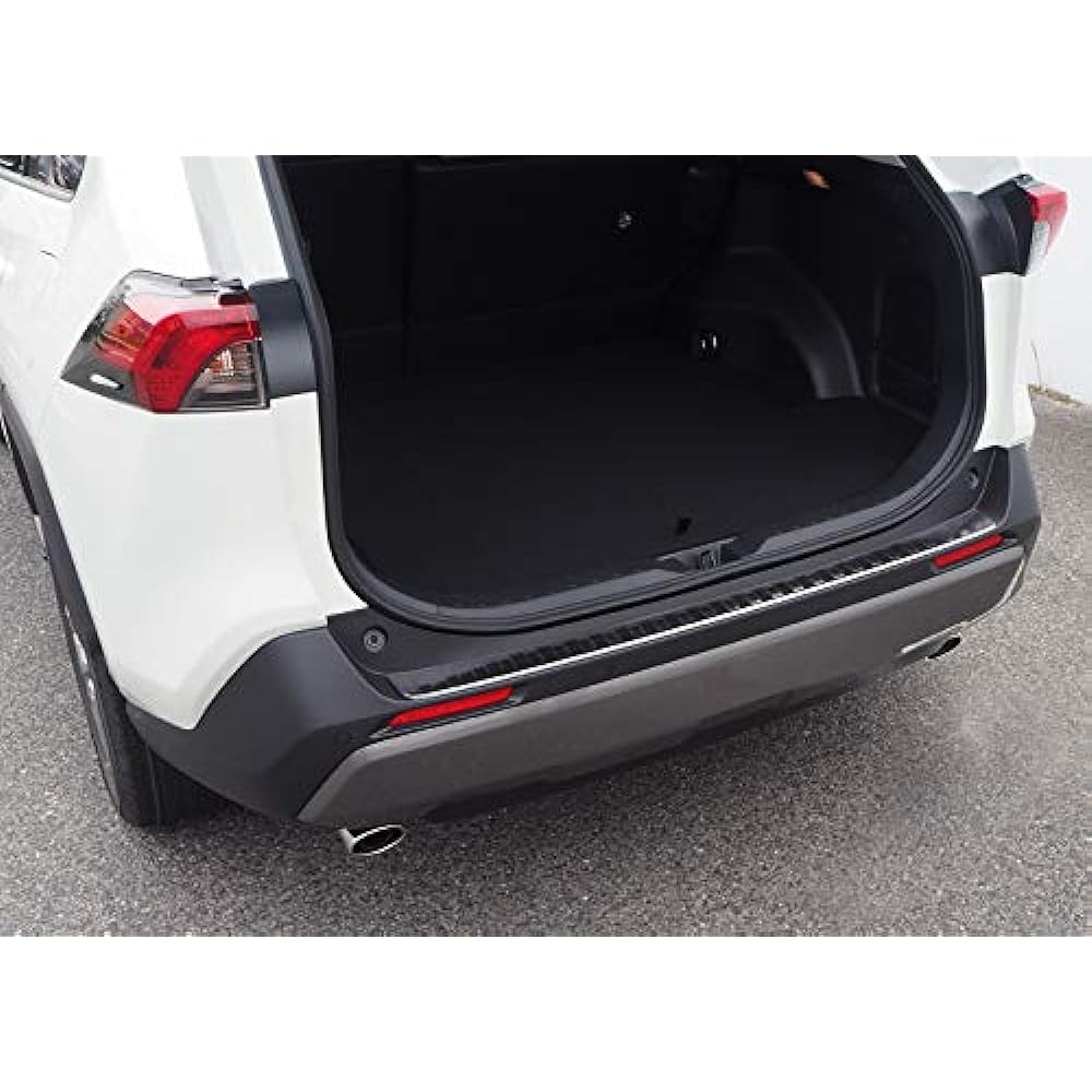 Samurai Produce Toyota RAV4 50 Series Rear Bumper Step Guard 1P with Car Body Protection Rubber Black Hairline