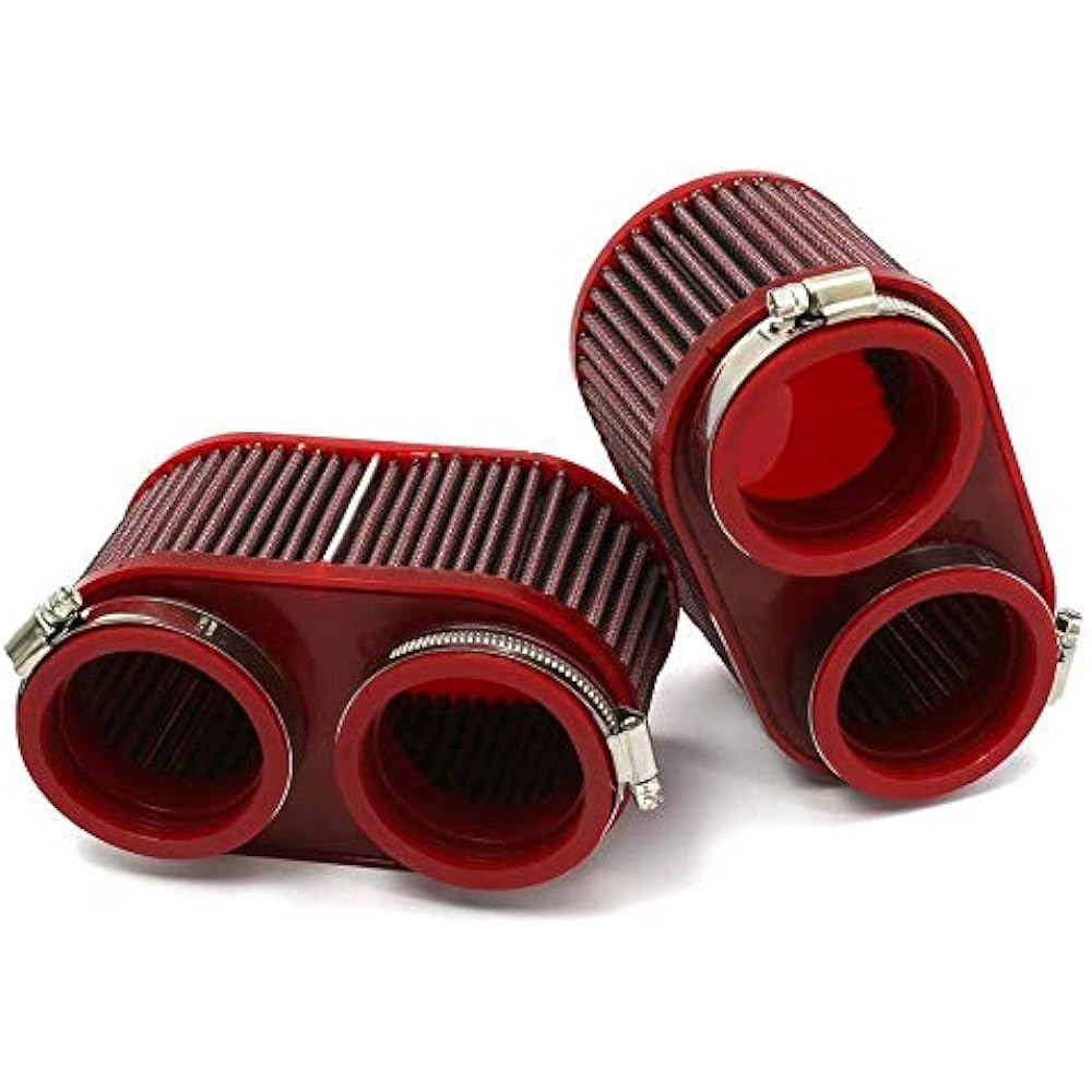 BMC Motorcycle general-purpose direct induction conical filter Φ1:61/H1:74/H2:91/A:167/B:93/I:85(mm) DUAL AIR FILTERS FOR CARBURETORS FM3092