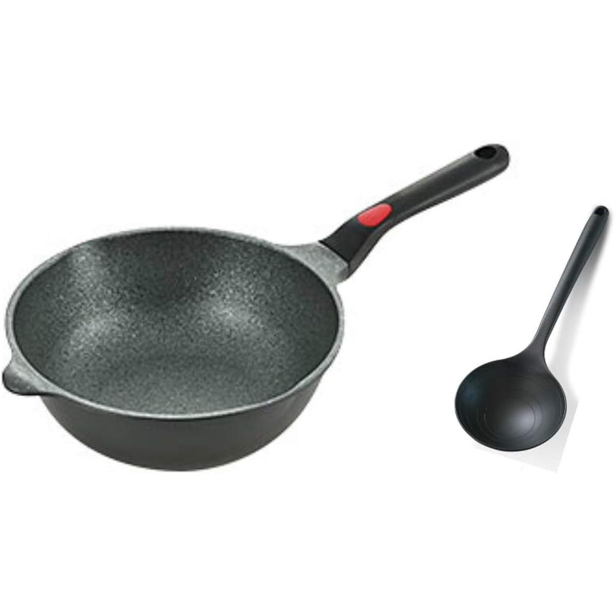 Hirota round bottom bread DX 24cm for gas ladle set with measuring scale
