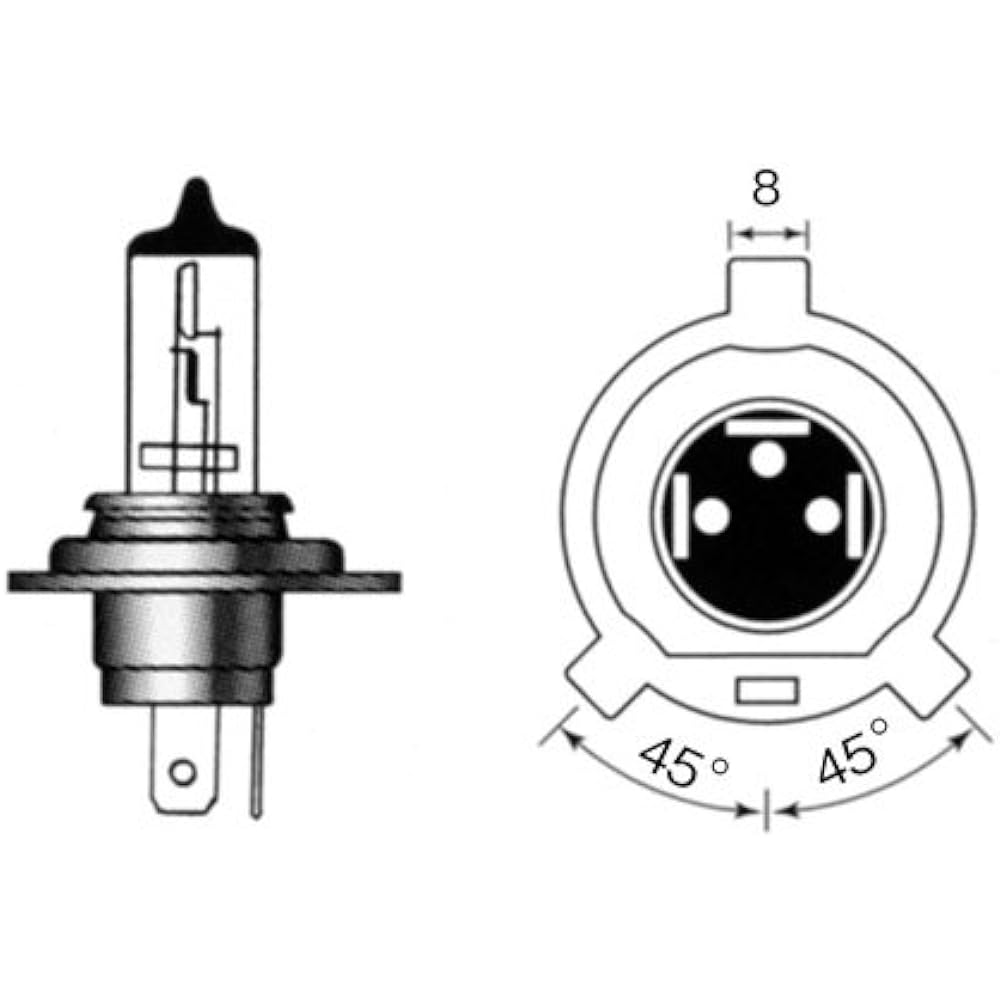 M&H Matsushima Halogen Bulb 12V60/55W (100/90W Class) Yellow Venus H4 16HVN