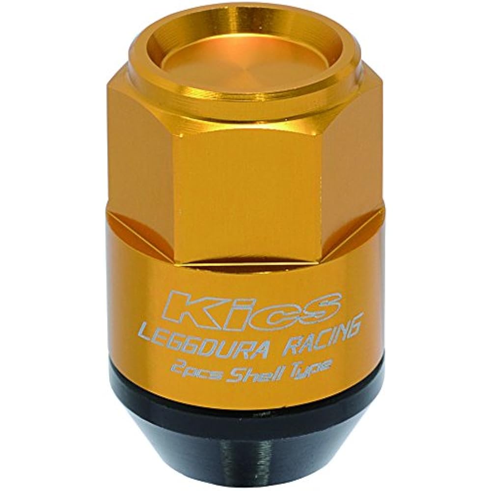 KYO-EI (Kyoei Sangyo) LEGGDURA RACING Shell Type Lock & Nut Set (CL35) Ledura Racing Shell Type Nut (Lock & Nut Set) M12 x P1.5 Gold CL35-11A