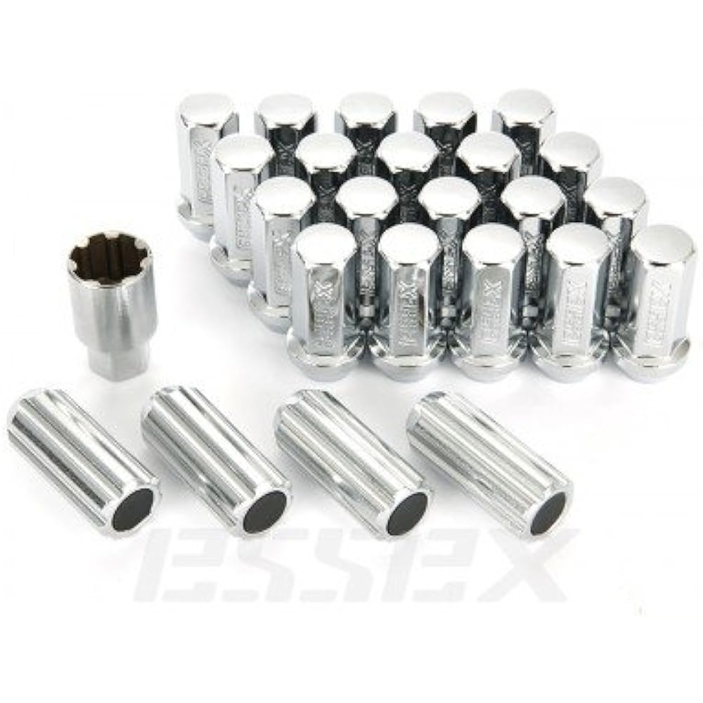 ESSEX ES-3011-CR Racing Nut for HiAce Black Chrome Chrome [Racing Nut for HiAce] Chrome