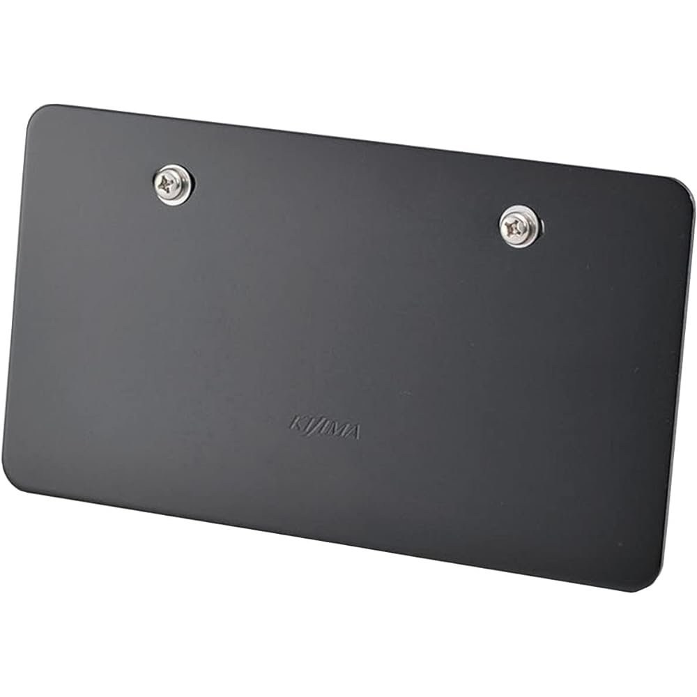 Kijima Motorcycle License Plate Base Compatible with 125cc and above Aluminum Anodized Finish Black 305-2744