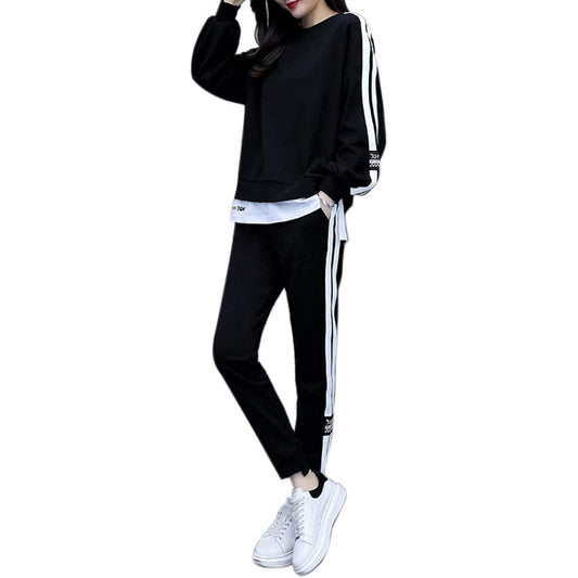 [Sera] Jersey Top and Bottom Set, Women's Setup, Autumn, Winter, Spring, Long Sleeve, Stylish, Room Wear, Loungewear, Sports, Dance, Casual