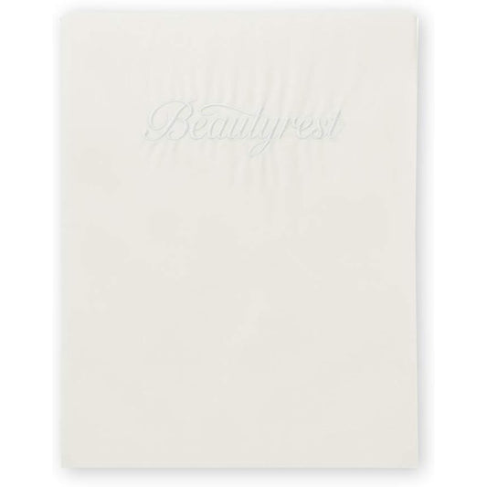 Simmons Genuine Fitted Sheet Single Basic Cotton 100cm x 200cm x Depth 35cm Off-White Color LB0803