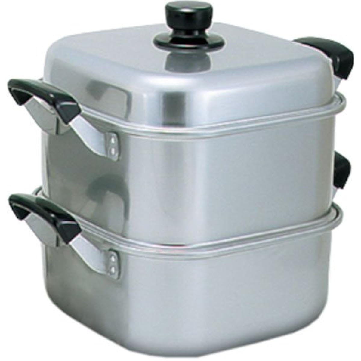 Akao Aluminum Square Steamer 26cm Single layer Aluminum (anodized), Handle (phenolic resin) Japan AMS71261