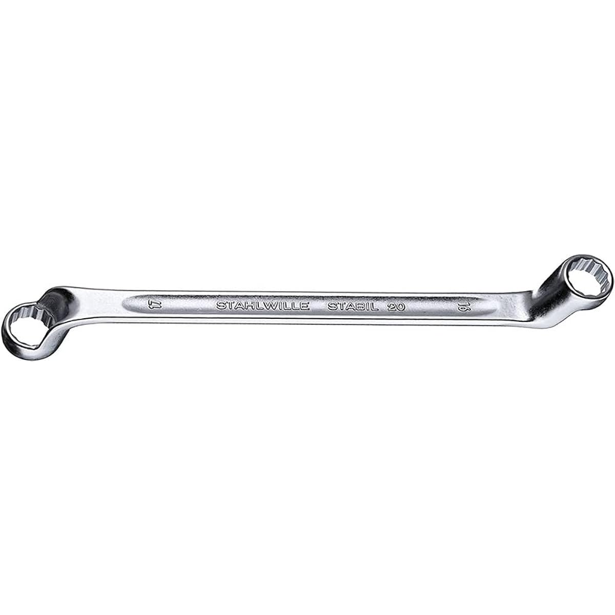 STAHLWILLE Glass Wrench Glass Part Offset 75° Size 18X21 Total Length 300mm 20-18X21