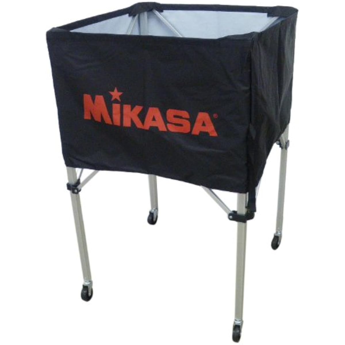 MIKASA Ball Basket (Box Type) Large 3-piece Set [Frame, Curtain, Carry Case] Black BC-SP-H BK