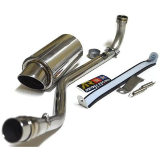 Aodonly Racing Low Mount Chrome Exhaust Stainless Steel for Kawasaki Z125 Z125 Pro All Models
